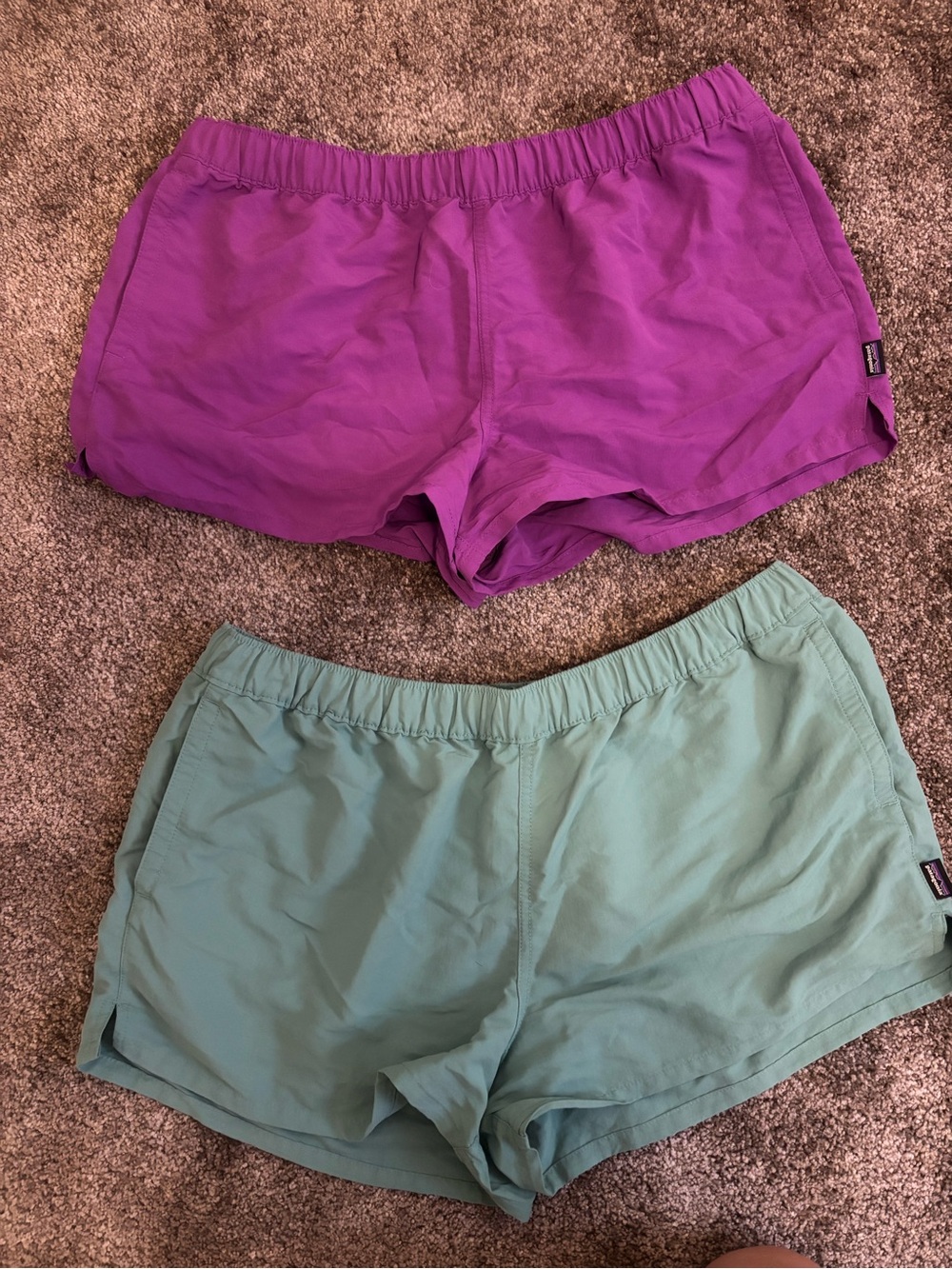 Patagonia Women’s Athletic Shorts - Purple & Teal